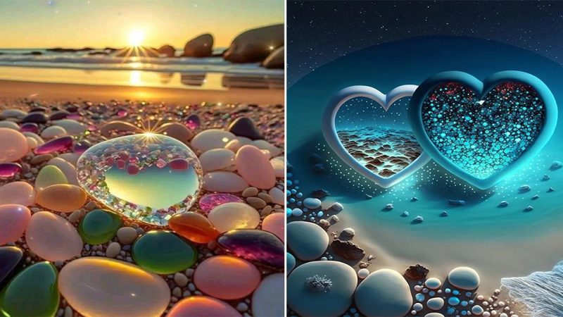 Stunning, Multicolored Pebbles Discovered on American Shoreline