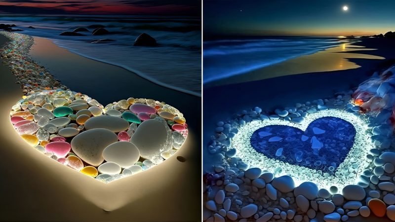 “Captivating Beauty: The Magic of Heart-Shaped Glow Stones”